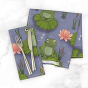 Playful frogs in their swamp