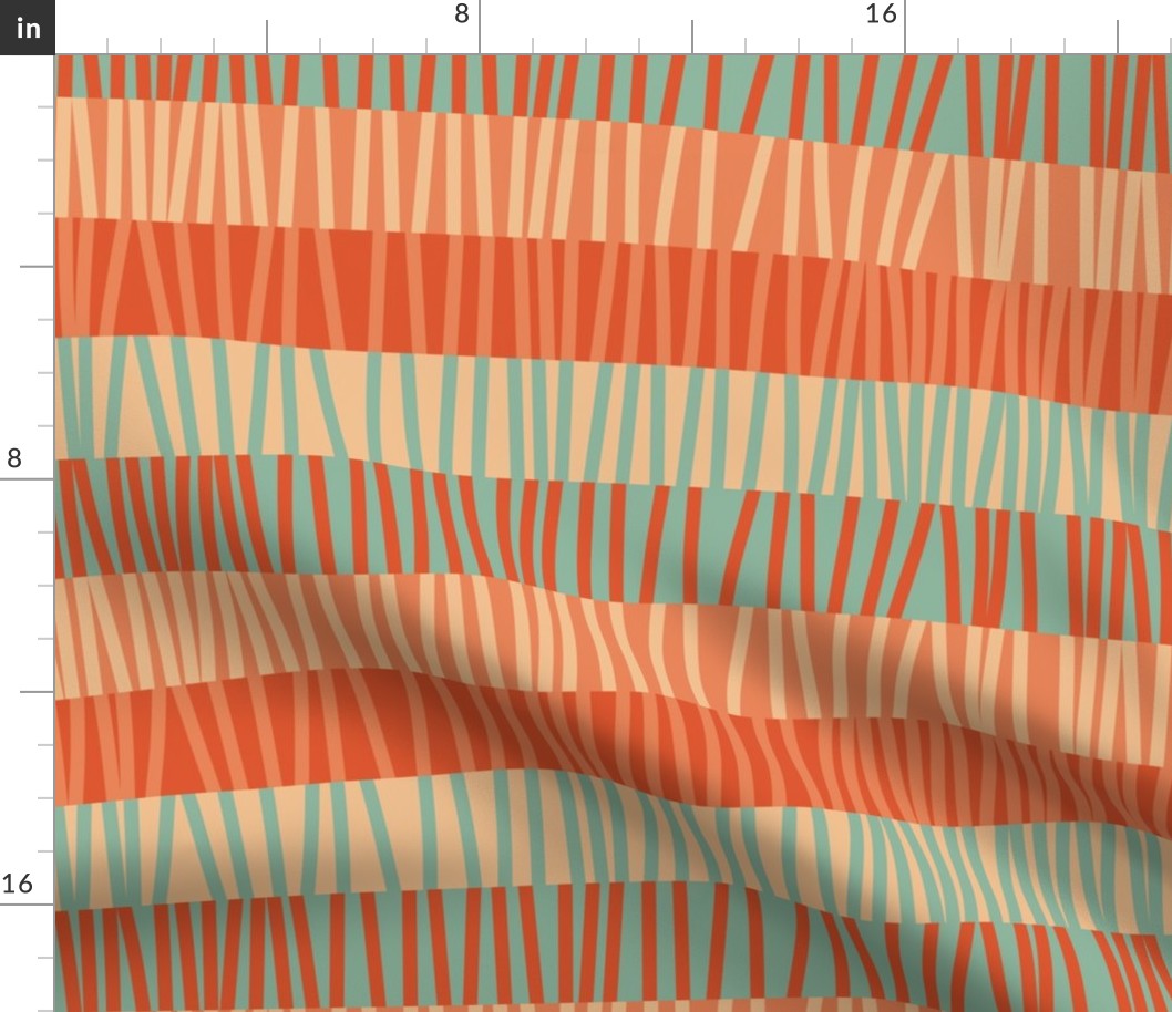 Broken Line Mod Stripe-Vintage Caribbean Palette