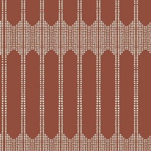 Small Scale Gouache Geometric Polka Dot Brown and Cream Vertical Delight