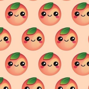 Kawaii Peach Polka Dots