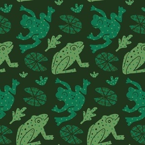 Frog Pattern Green