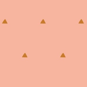 desert peaks in sunset large | hand painted pink & rust geometric mud cloth print