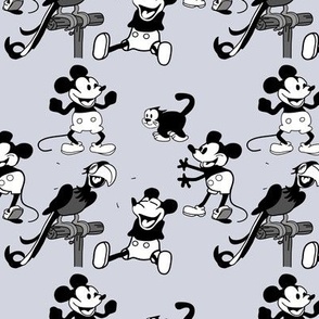 Steamboat Willie Laughing Blue Gray