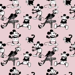 Steamboat Willie Laughing Pink