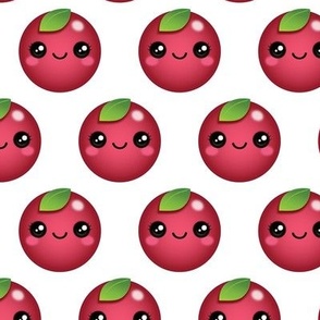 Kawaii Cranberry Polka Dots