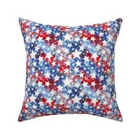 Red White Blue Watercolor Stars (Small Scale)