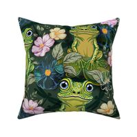 Frogs and flowers