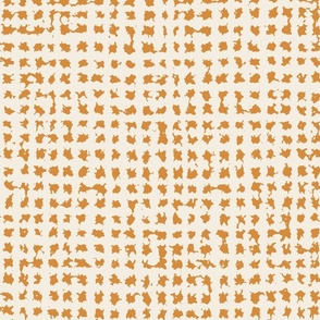 Large // Off white and Jack O Lantern orange crosshatch burlap woven texture for Halloween. 