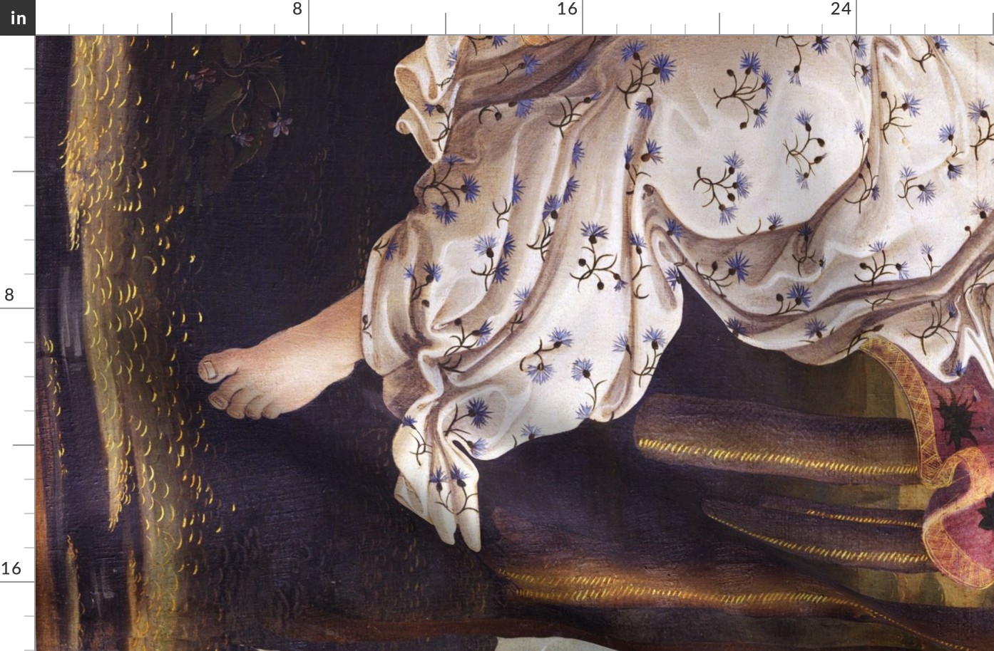 3 YARDS long repeat: Sandro Botticelli - Birth of Venus