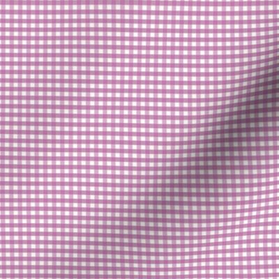 1/8 inch Tiny (xxs) Crocus spring purple gingham check - violet bright cottagecore nursery baby girl country plaid - perfect for wallpaper bedding tablecloth