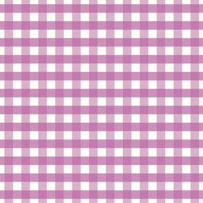 3/4 inch Medium Crocus spring purple gingham check - violet bright cottagecore nursery baby girl country plaid - perfect for wallpaper bedding tablecloth