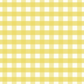 1 inch Large Sunshine yellow gingham check - bright happy nursery gender neutral kids childrens boy nursery baby girl cottagecore country plaid - perfect for wallpaper bedding tablecloth