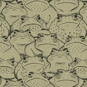 Not Impressed Frogs - Sage Green S