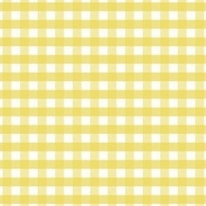 1/4 inch Small Sunshine yellow gingham check - bright happy nursery gender neutral kids childrens boy nursery baby girl cottagecore country plaid - perfect for wallpaper bedding tablecloth