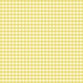 1/8 inch Tiny (xxs) Sunshine yellow gingham check - bright happy nursery gender neutral kids childrens boy nursery baby girl cottagecore country plaid - perfect for wallpaper bedding tablecloth