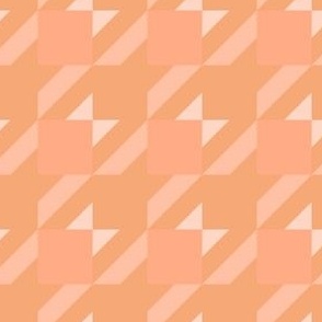 Happy Houndstooth in Peachy Salmon and Dusk Pink, small