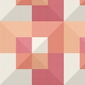 Pantone colors of the year  Peach fuzz geometric squares of transparency with texture