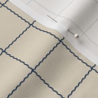 dark blue squiggle grid on cream background - small scale