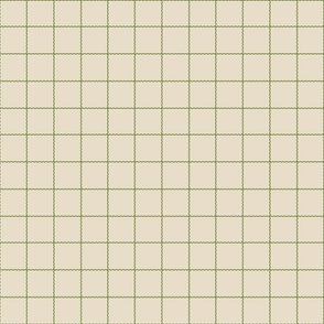 green squiggle grid on cream background - small scale