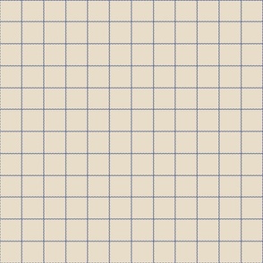 blue squiggle grid on cream background - small scale