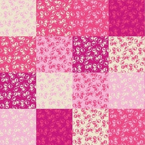 Patchwork -  Patch - Plaid - Quilts - Dots, checks & stripes -Barbie Pinks