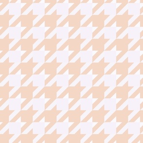 Happy Houndstooth in  Light Rosy Pink and Salmon, medium