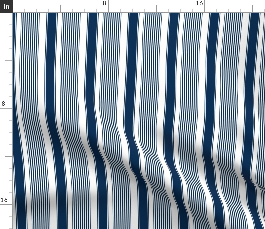 Angelina’s Navy Blue French Stripes