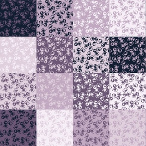 Patchwork -  Patch - Plaid - Quilts - Dots, checks & stripes -purple and lilacs