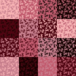 Patchwork -  Patch - Plaid - Quilts - Dots, checks & stripes - Pinks and Wine