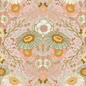 Floral madness - Original colour Old Pink background