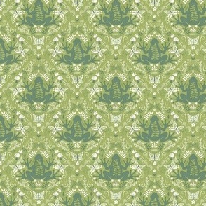 froggy damask - lime - extra small