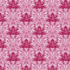 froggy damask - pink - extra small