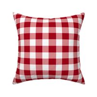 Classic Red Gingham Check Seamless Pattern