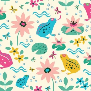 Hoppy Frogs - Multicolor ©designsbyroochita