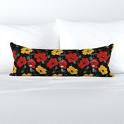 Bigger Juneteenth Black History Month Grunge Floral Red Yellow Green