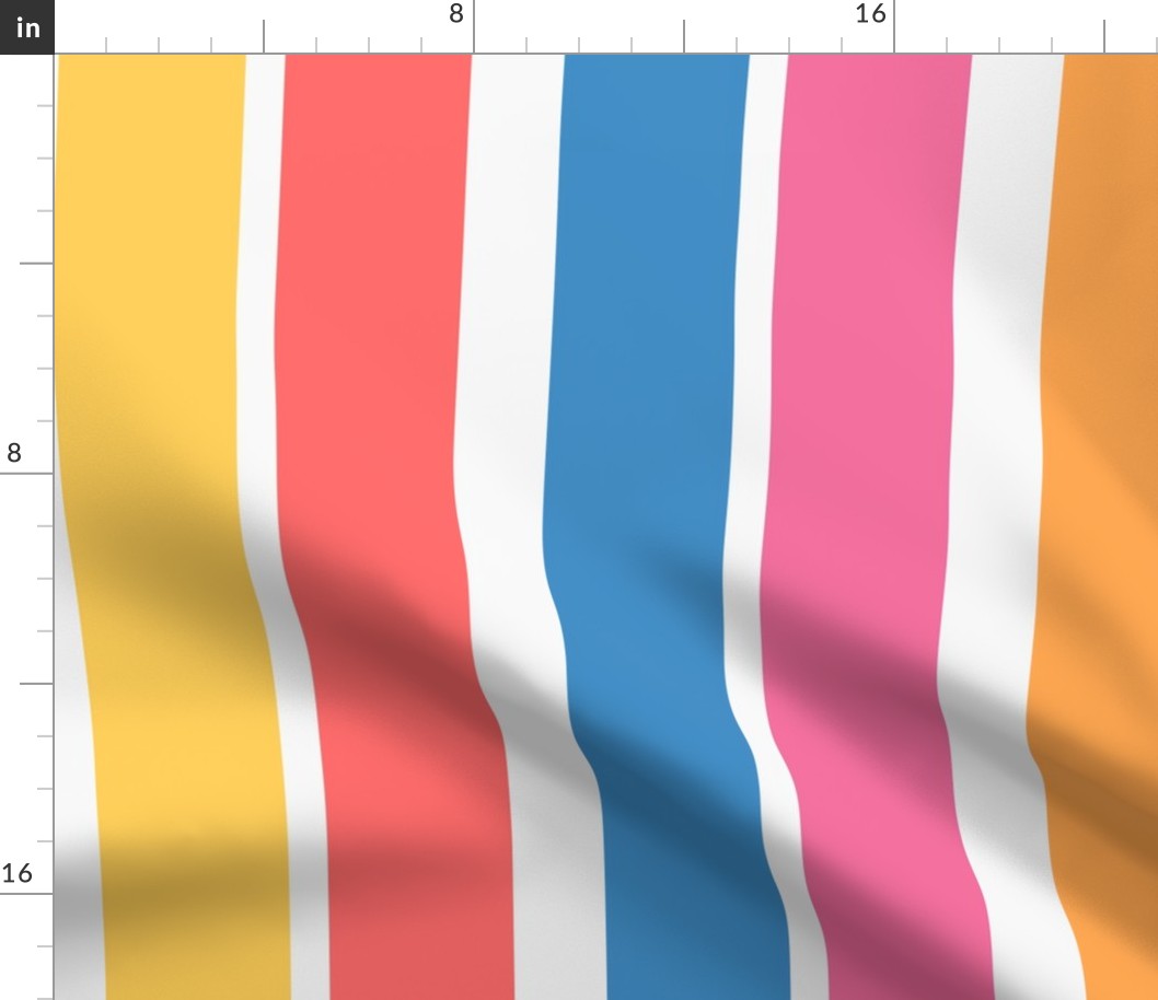 Stripes Bright Rainbow, Jumbo Scale