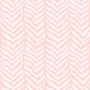 Ballet Slipper pink and Ivory Herringbone Chevron