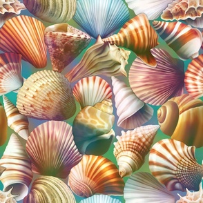 Shell-ebration Sea Shells Beachy Pattern