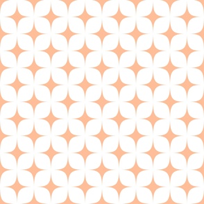 Peach Fuzz Retro Geometric Mod Sparkle Pattern