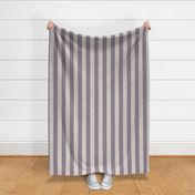 2” Mauvelous Plum and Taupe Vertical Stripes