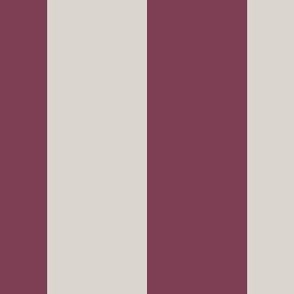 2” Merlot and Taupe Vertical Stripes