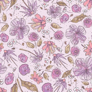 pink and lavender floral