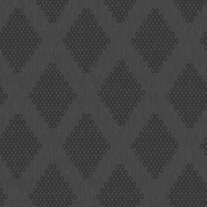 Dark Greyish  diamond jacquard inspired pattern