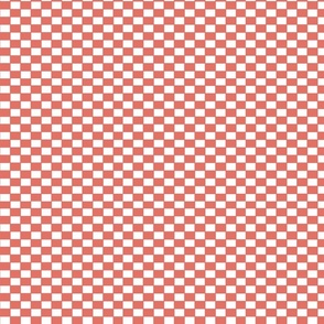 Blurred Checks- muted red- small scale 