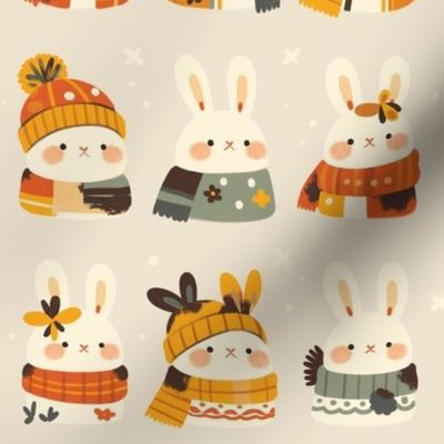 cute rabbits in hats