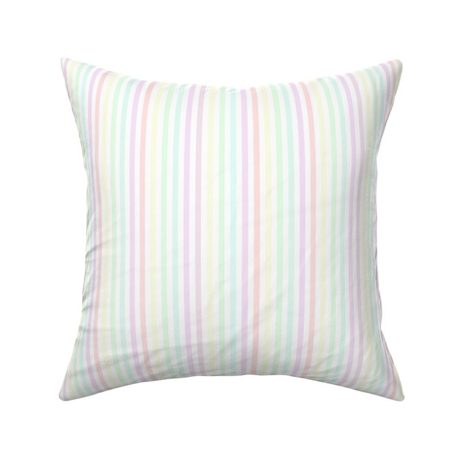 Fun Stripes-Pastel Rainbow- small scale 