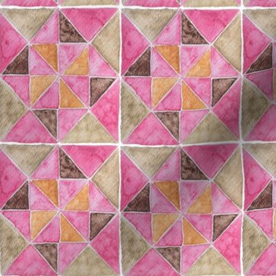 Quilted Triangles - Earthy