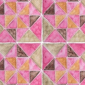 Quilted Triangles - Earthy