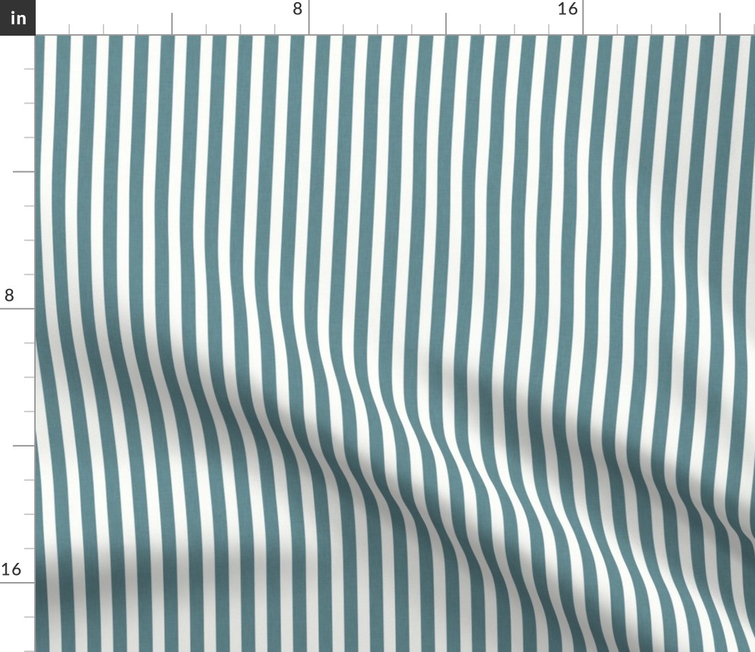 blue green ticking stripe