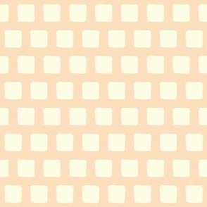 Plaid - Peaches And Cream - Cottage Core Minimalist Coordinate - Half Brick.